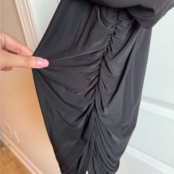 Nine West Black Embellished Ruched Mini Dress - Picture 5 of 6